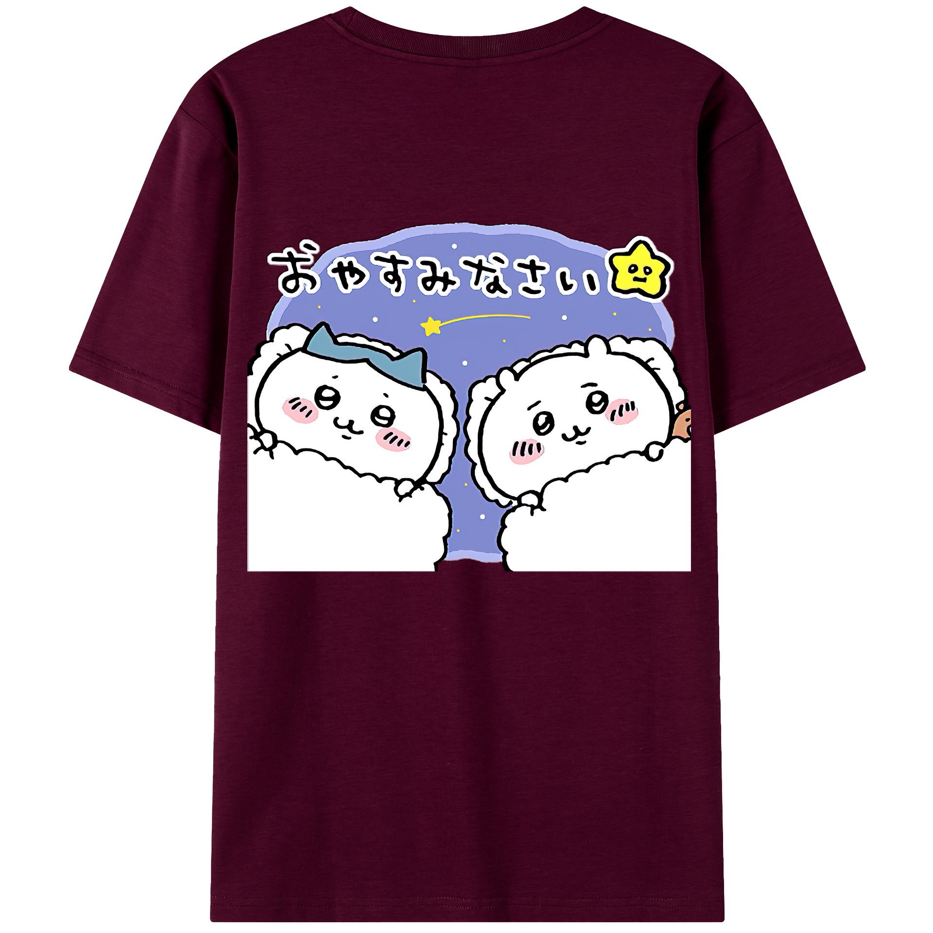 （画像用） ちいかわ ハチワレ Chii-kawa hachiware レディース半袖Tシャツ(バックプリント)